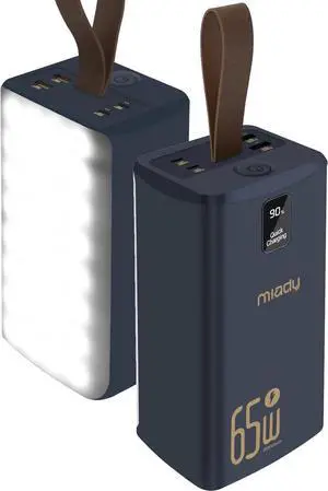 JAENFONG 50000mAh Power Bank for Travelers Professionals 65W Fast Charging Portable Charger for Laptop Smartphone and Tablet USB-C Output High Capacity External Battery Pack