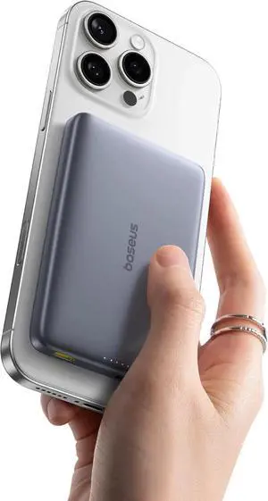 Picogo Magsafe Portable Charger 0.5 Ultra Slim Qi2 Certified 15W Wireless Power Bank 10000mAh 27W Fast Charging Magnetic Battery Pack with USB-C Cable for iPhone 16/15/14/13/12 Series Only
