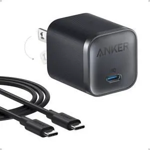 Nano 45W Type C Charger Fast Charging Compact and Foldable Plug USB C Charger Block for Galaxy S25 Ultra/S24 Series iPhone 16 Series MacBook Pixel 9 iPad (6 ft Cable Included)