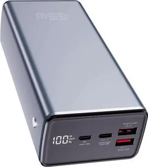 JAENFONG 65W Laptop Power Bank 50000mah Fast Charging Large Travel Laptop Battery Power Bank for Camping USB C LED Display Portable Phone Charger Battery Power Banks for iPad Tablet Outdoor