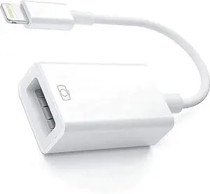 Lightning Male to USB Female Adapter OTG Data Sync Cable Compatible with iPhone 14 13 11 12pro Max Mini XR X XS 8 7 SE Plus for iPad Air Camera Mouse Keyboard Hub Midi Port Adaptador Connector