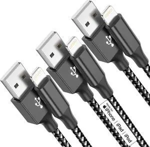 JAENFONG iPhone Charger MFi Certified 3pack 10FT Long Lightning Cable Fast Charging High Speed Data Sync USB Cable Compatible iPhone 14/13/12/11 Pro Max/XS MAX/XR/XS/X/8/7 Plus and More JAENFONG iPhone Charger MFi Certified 3pack 10FT Long Lightning Cable Fast Charging High Speed Data Sync USB Cable Compatible iPhone 14/13/12/11 Pro Max/XS MAX/XR/XS/X/8/7 Plus and More