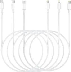 JAENFONG USB C to Lightning Cable 6.6ft 3Pack Original [ MFi Certified] iPhone Fast Charger Charging Cord Cable for iPhone 14/13/13 Pro/12/12 Pro/12 Pro Max/11/Xs Max/XR/X iPad and More