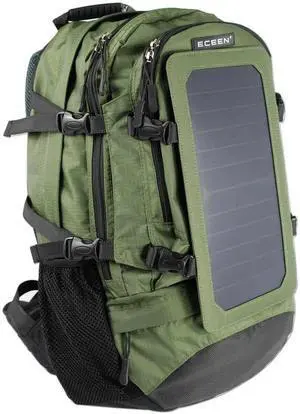 JAENFONG Solar Backpack 7W Solar Panel Charge for Cell Phones and 5V Device Power Supply