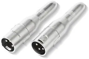 JAENFONG XLR 3 Pin Male to 1/4 6.35mm Female Jack Socket Audio Adapter Professional Grade Conversion Adapters Audio Cable Mic Cord Adapter Plug Silver 2-Pcs