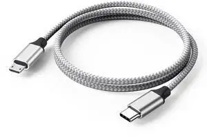 JAENFONG USB C to Micro USB Cable 3.3ft Type C Adapter Cable Braided Male to Male for Charging & Data Transmission (1M)