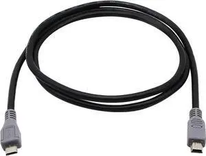 JAENFONG USB OTG Cable - Black USB Micro Male to Mini Male OTG Cable (Black) (1m)