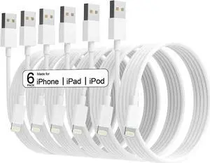 JAENFONG 6Pack(3/3/6/6/6/9 FT) Original [ MFi Certified] iPhone Charger Fast Charging Lightning Cable iPhone Charger Cord Compatible iPhone 14/13/12/11 Pro Max/XS MAX/XR/XS/X/8/7 Plus iPad AirPods
