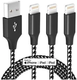 JAENFONG iPhone Charger Fast Charging Cord 3 Pack 10 FT MFi Certified Lightning Cable Nylon Braided iPhone Charger Cord Compatible with iPhone 13 12 11 Pro Max XR XS X 8 7 6 Plus SE iPad and More JAENFONG iPhone Charger Fast Charging Cord 3 Pack 10 FT MFi Certified Lightning Cable Nylon Braided iPhone Charger Cord Compatible with iPhone 13 12 11 Pro Max XR XS X 8 7 6 Plus SE iPad and More