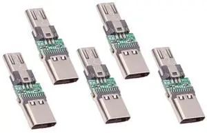 JAENFONG 5 Pack Micro USB OTG Adapter Micro USB Male to USB C Female Mini Size Connector Adapter