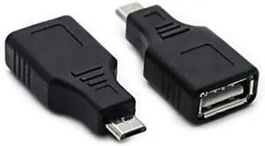 JAENFONG 2 Pack USB 2.0 Micro USB Male to Type A Female OTG Adapter Connector Converter Coupler
