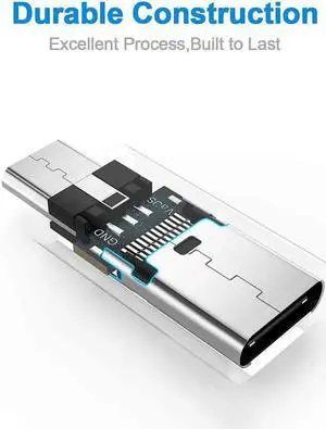 JAENFONG USB-C to Micro USB Adapter 480Mbps OTG Compatible for FLIR One Pro Y7/Y6/P Smart/P8 Lite and Smartphones Tablets