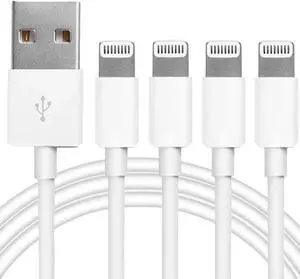 JAENFONG 4Pack [ MFi Certified] Charger Lightning to USB Charging Cable 6FT Cord Compatible iPhone 14/13/12/11 Pro/11/XS MAX/XR/8/7/6s Plus iPad Pro/Air/Mini iPod Touch