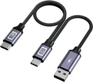 USB C OTG Cable with Power 2 in 1 USB-C Male to USB A Y Charging Cord and Type-C Y Audio Splitter Cable Compatible with MacBook Pro iPhone 15 Sound Card for Live Streaming/Live Broadcast