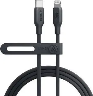 JAENFONG USB C to Lightning Cable[6FT] MFi Certified Bio-Based Charging Cord for iPhone 14 Series and More(USB 2.0 Black)