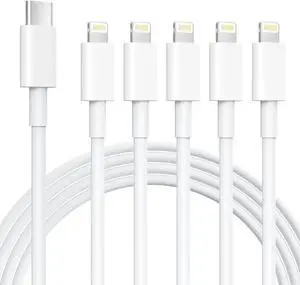 JAENFONG iPhone Charger 5 Pack 6FT USB C to Lightning Cable MFi CertifiediPhone Charger Fast Charging iphone lightning cable iphone charger cord for iPhone 14/13/12/12 Pro Max/11/Xs Max/XR/X JAENFONG iPhone Charger 5 Pack 6FT USB C to Lightning Cable MFi CertifiediPhone Charger Fast Charging iphone lightning cable iphone charger cord for iPhone 14/13/12/12 Pro Max/11/Xs Max/XR/X