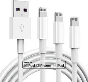 JAENFONG 3 Pack MFi Certified Charger Cable 6ft Lightning to USB Cable Cord 6 Foot 2.4A Fast Charging Phone Long Chargers for iPhone 13/12/11/11Pro/11Max/ X/XS/XR/XS Max/8/7/6 JAENFONG 3 Pack MFi Certified Charger Cable 6ft Lightning to USB Cable Cord 6 Foot 2.4A Fast Charging Phone Long Chargers for iPhone 13/12/11/11Pro/11Max/ X/XS/XR/XS Max/8/7/6