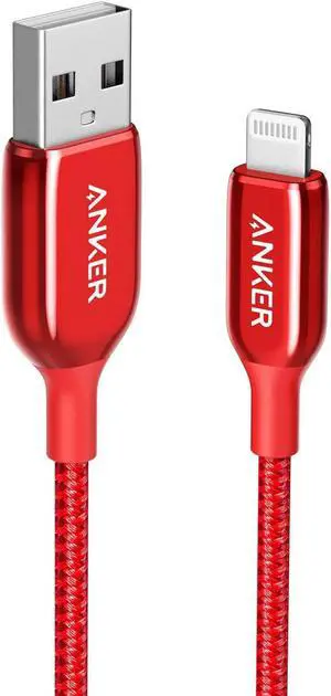 JAENFONG Powerline+ III Lightning to USB A Cable (3ft MFi Certified) USB Charging/Sync Lightning Cord Compatible with iPhone 11 / Xs/XR/X / 8 / AirPods iPad and More (Red)