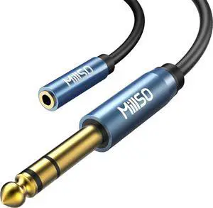 1/4 to 3.5mm Headphone Adapter TRS 6.35mm 1/4 Male to 3.5mm 1/8 Female Stereo Jack Audio Adapter for Amplifiers Guitar Keyboard Piano Home Theater Mixing Console Headphones - 12inch/30CM