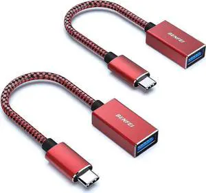 JAENFONG USB C to USB 3.0 Adapter 2 Pack USB C to A Male to Female Adapter Compatible with MacBook 2022 2021 2020 Galaxy Note 20 Galaxy S20 S21 Google Pixel Nexus and More