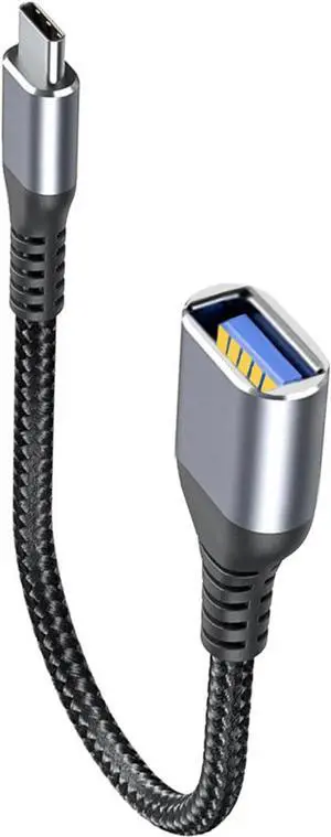 JAENFONG USB C to USB Extension Cable USB Type C Male to USB A 3.0 Female Converter Data Sync and Charge OTG Adapter Cable for Computer Laptop Tablet i-phone15/16 S24/S23/S22/S21-21cm