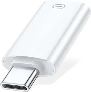 JAENFONG USB C to Light-ning Headphone Audio Adapter with Charge Data for iPhone 16/15 Series iPad MacBook and More Not for Lavalier Microphones/OTG and Devices with Cases White