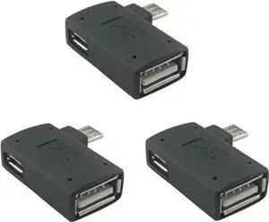 JAENFONG 3 Pack OTG Cable Adapter for Fire TV Stick 4K Max/Cube/Lite Powered Micro USB to USB OTG Adapter Compatible Android Smartphones Tablets Host Devices etc