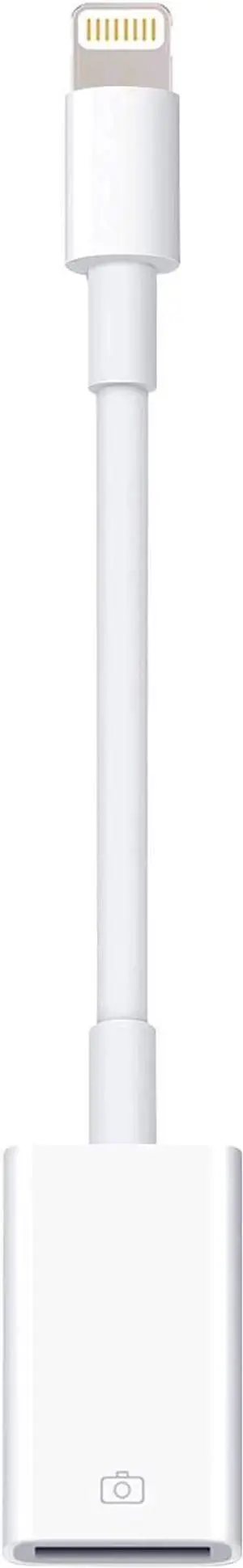 JAENFONG Lightning to USB Camera Adapter Lightning Female OTG Cable Adapter for Select iPhone iPad Models Support Connect Camera Card Reader USB Flash Drive MIDI Keyboard White