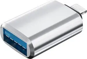 JAENFONG iPhone OTG Adapter Lightning Male to USB Female Data Sync Compatible with 13 12 11 Pro Max Mini Xr X Xs 8 7 Se Plus IPad Air Camera Card Reader Flash Drive Mouse Keyboard Hub MIDI Thunderbolt