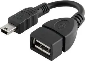 JAENFONG Mini USB Male to USB 2.0 Female Host OTG Adapter Cable