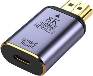 JAENFONG USB-C Type C Female Source to HDMI Sink HDTV Adapter 8K@60hz 4K@120hz for Tablet & Phone & Laptop