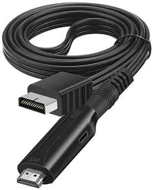 JAENFONG PS1/PS2 to HDMI Converter Cable HDMI Adapter Connector Video Conversion Cables 1080P/720P for PS1/PS2 Console HDTV/Monitor 1m/3.2ft