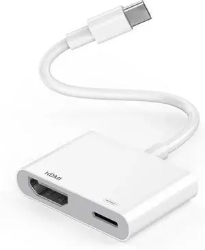 [MFi Certified] USB C to HDMI Adapter for iPhone 17 to TV 4K Type C Digital AV Adapter Sync Screen Connector Cable for iPhone 17/17 Pro/17 Pro Max/Air/16 Pro Max/15 Pro Max to HDTV Projector Monitor