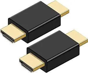 JAENFONG HDMI Adapter HDMI Male to Male Coupler Extender Connector for HDTV 1080P HDMI Cable Extension Converter (2 Pack)