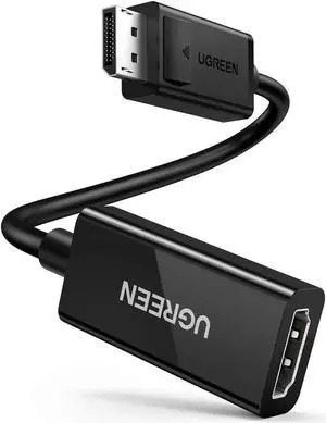 JAENFONG DisplayPort to HDMI Adapter 4K@60Hz DP to HDMI Male to Female Converter Video Display Cord Compatible with AMD NVIDIA HP PC Laptop HDTV Monitor Projector Computer