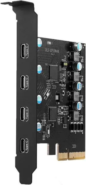 JAENFONG 10Gbps PCIe to USB (4X USB C) Expansion Card,PCI Express Internal USB 3.2 Hub Converter for Desktop PCS Riser Card
