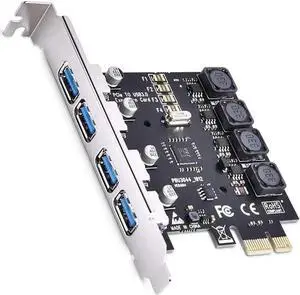 JAENFONG PCIe to USB 3.0 4X USB-APorts Expansion Card,PCI Express Internal USB 3 Hub Converter for Desktop PCS Riser Card