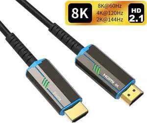 JAENFONG 8K HDMI 2.1 Fiber Optic Cable 30FT 4K 120Hz 8K 60Hz Ultra High Speed 48Gbps HDR eARC HDCP2.3, Slim Flexible for RTX3080/3090, Xbox Series X, PS4/5, LG C9/CX, Samsung Q90T, TCL, Sony