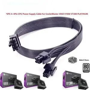 JAENFONG CPU Power Supply Cable - 8Pin to 8Pin EPS 4+4Pin, 60CM 18AWG Durable Cable, Compatible with CoolerMaster V850/V1000/V1300 PLATINUM Full-Modular Power Supplies