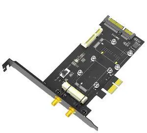 2 in 1 Combo Mini PCIE to PCI-E 1X Adapter and to SATA3 Adapter with SIM Card Slot for WiFi/3G/4G// SSD