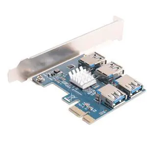PCI card multiplier PCIE 1 to 4 USB GPU X1 X16 PCI-E adapter card video card for miners mining