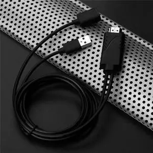 2 in 1 USB Female to HDMI Compatible Male HDTV Adapter Cable 1080P Digital AV HDTV Projector Display Converter