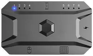 Bluetooth Hub USB 5.0 Converter Wired Keyboard Mouse to Wireless Hub Adapter Supports 8 Devices for Tablets, Laptops, Mobile Phones