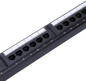 UTP 24 Port RJ45 Patch Panel Rack Cable Wall Mount Bracket Connector Rack Tool Ethernet