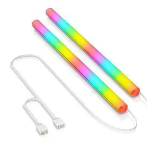 2pcs Silicone Tube Sleeve 5V 3N A Luminous Sleeve Water Cooling Radiator Hose Computer Case Decoration