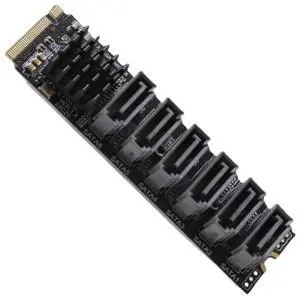 PCIE to SATA 6Gpbsx6 port expansion card + SATA cable M.2 M PCI-E adapter card M.2 to SATA3.0 ASM1166