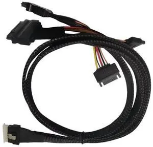Hard disk cable SFF8654 (8I) Slim SAS to 2SFF8639 U.2 hard disk cable multi-function hard disk accessories