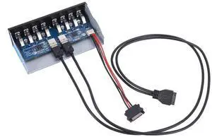 19-pin to 8-port USB 3.0 hub 5.25-inch drive bay front panel for computer case