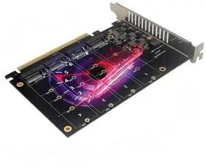 PCIE to 4 slots M2 M type SSD to PCIE16X expansion card adapter for automobile PCIE to 4 slots M2 M type SSD to PCIE16X expansion card adapter for automobile
