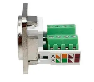 2pcs RJ45 Panel Mount Screw Terminal Adapter, RJ45/8P8C Female Panel Mount Connector, RJ45 Solderless Terminal Extender 2pcs RJ45 Panel Mount Screw Terminal Adapter, RJ45/8P8C Female Panel Mount Connector, RJ45 Solderless Terminal Extender